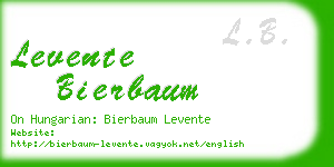 levente bierbaum business card